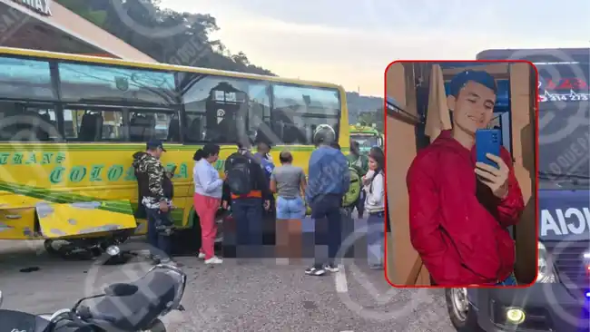 Johan Caro, Motociclista que perdió la vida tras chocar con un bus en el norte.