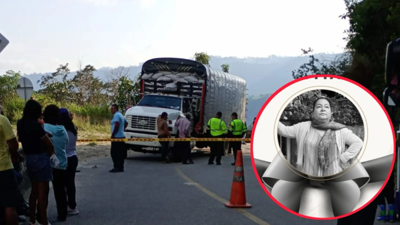 Doña Nubia quedó a mitad de camino, murió al chocar con un camión