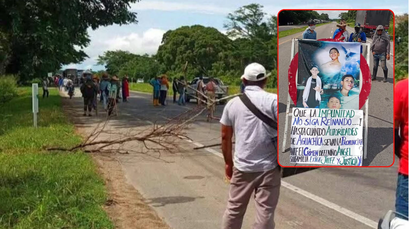 Campesinos bloquean vía nacional por muerte de menor en operativo policial