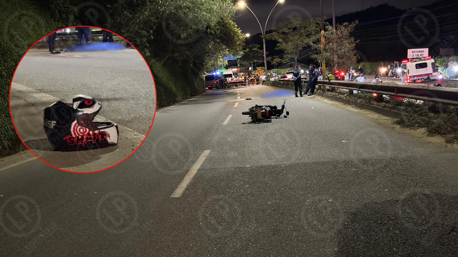 Motociclista murió tras chocar con vehículo en la vía Bucaramanga-Girón: su casco quedó a metros del cuerpo