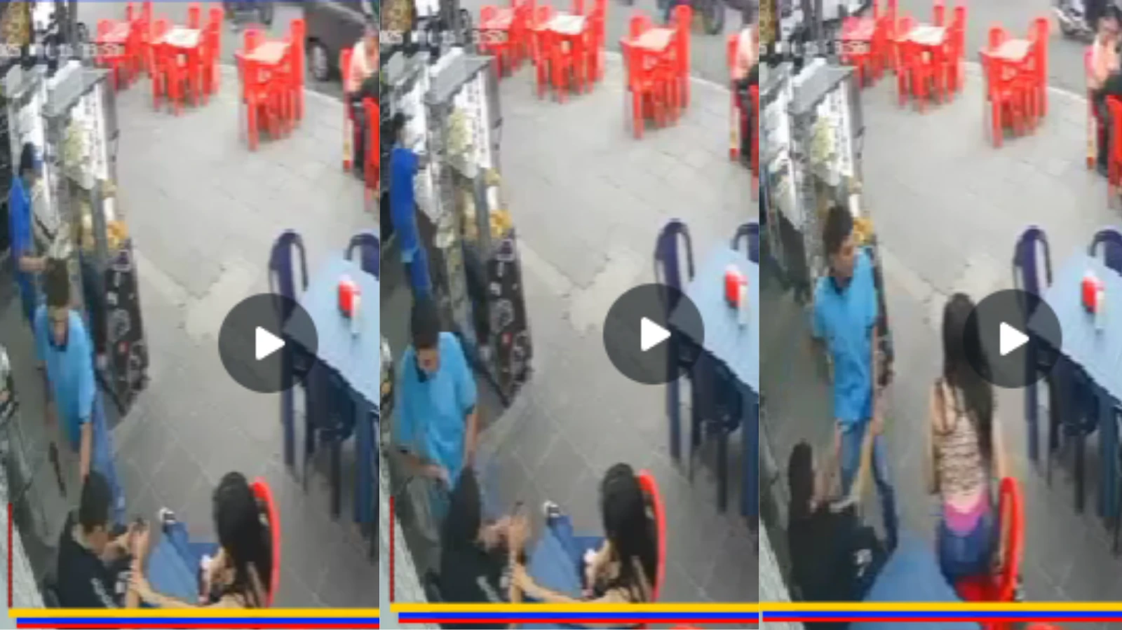 Atraco a mano armada en local de comidas quedó registrado en video