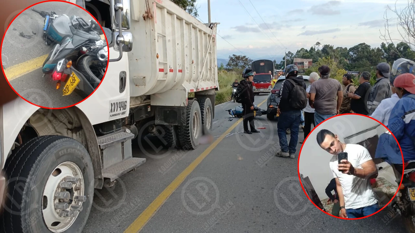 Alexander, el joven de 22 años, murió  bajo las llantas de una volqueta en la vía a la Mesa de Los Santos