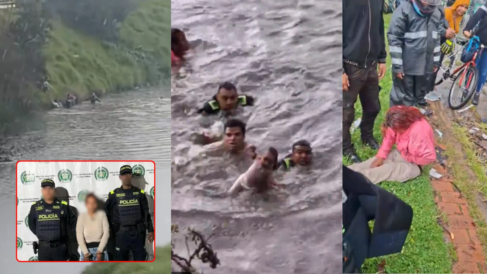 Policía rescató a bebé arrojada al río. Su madre fue enviada a prisión