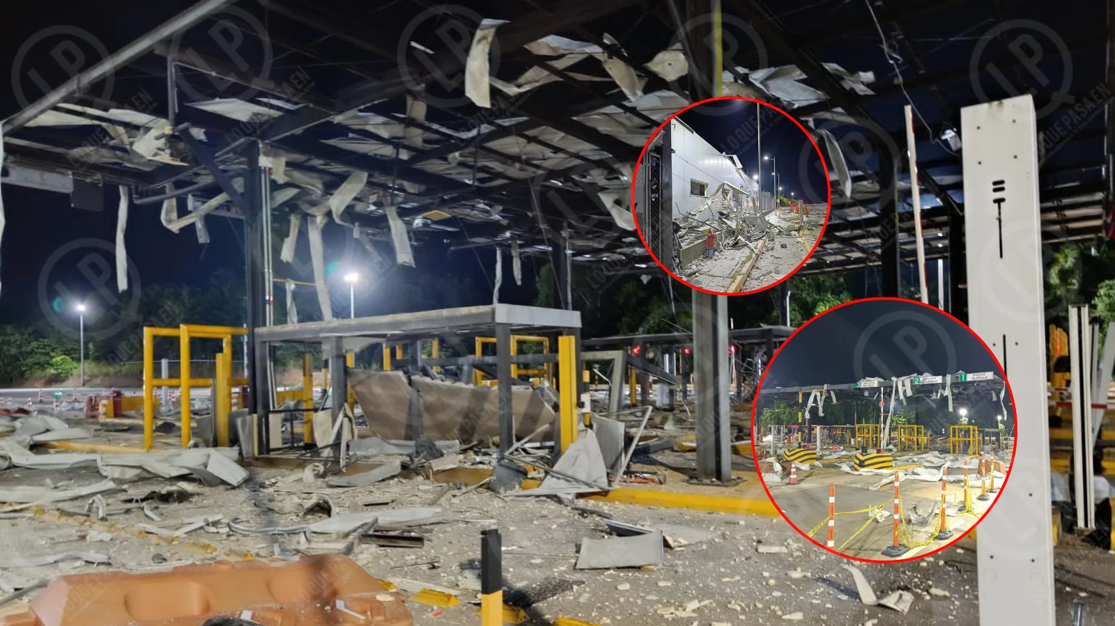 Atentado terrorista con motocicleta bomba destruyó el peaje La Lizama