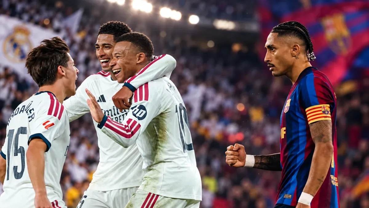 Doblete de Mbappé: Real Madrid venció 2-1 al Barcelona en el Camp Nou y le quitó el invicto en LaLiga